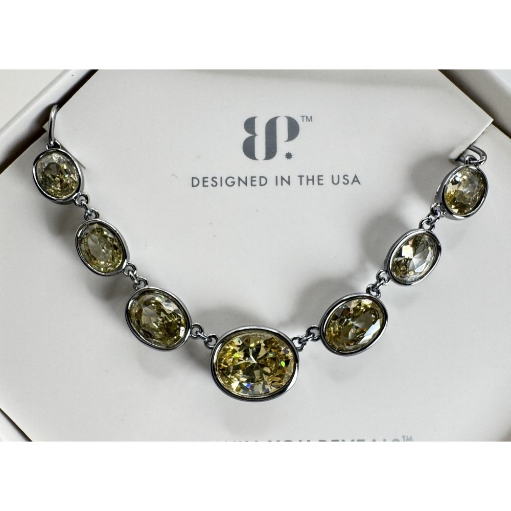 Bomb Party NK85831 Dream of Me Always Lemon Cubic Zirconia Hematite Necklace